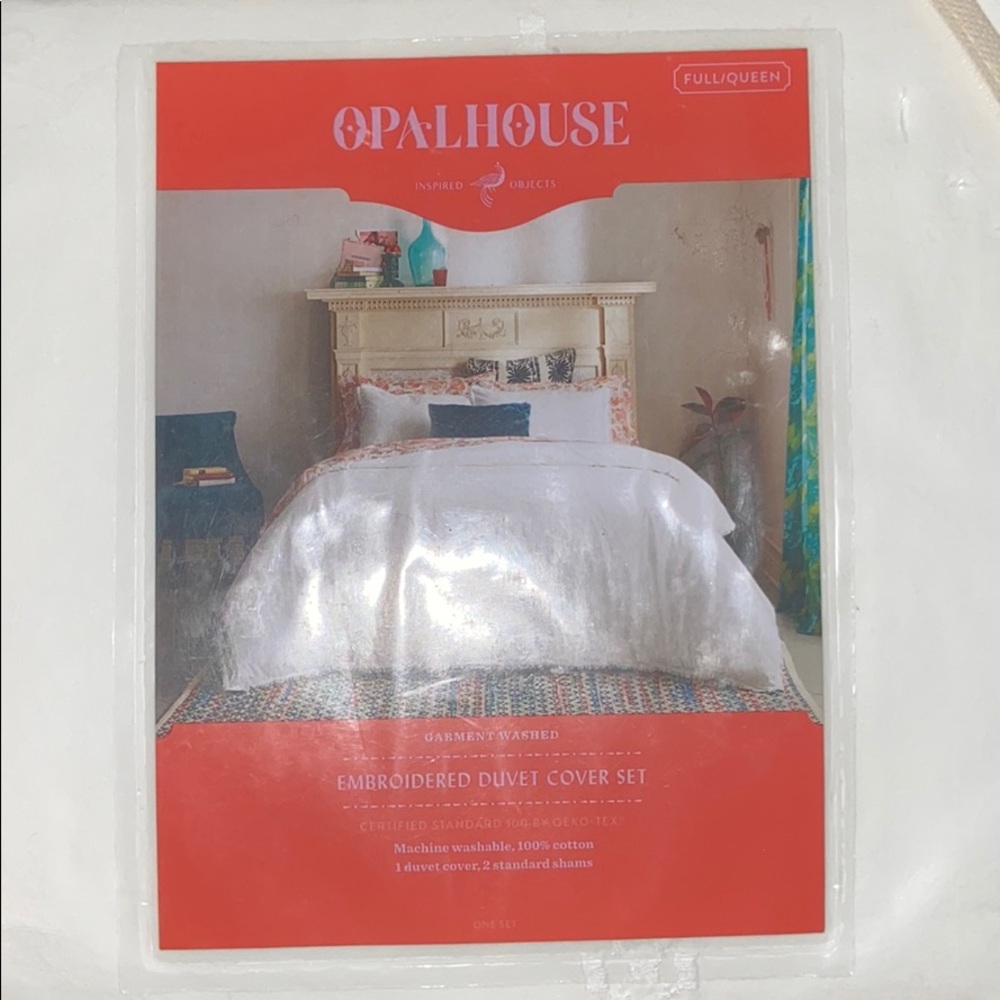 Opalhouse new embroidered duvet cover